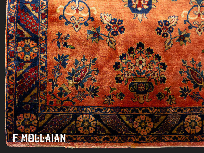 A Small Silk Antique Kashan “TAFFAZOLI” Rug n°:14081749